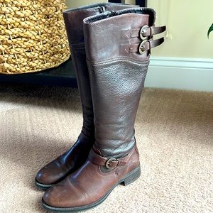 Aldo Brown Textured “Prettner” Riding Boot